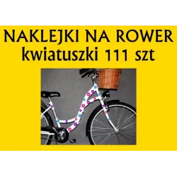 naklejki 3-kolorowe KWIATUSZKI zestaw 111 szt