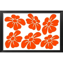 naklejki KWIATY RUMIANKI zestaw 6 szt, 60 kolorów