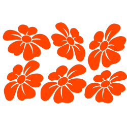 naklejki KWIATY RUMIANKI zestaw 6 szt, 60 kolorów