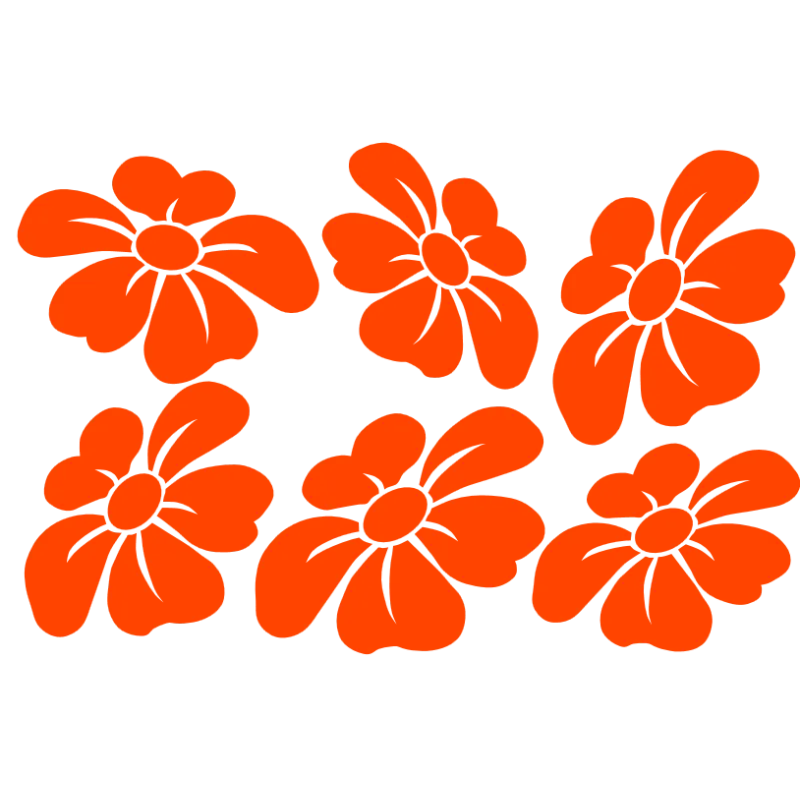 naklejki KWIATY RUMIANKI zestaw 6 szt, 60 kolorów