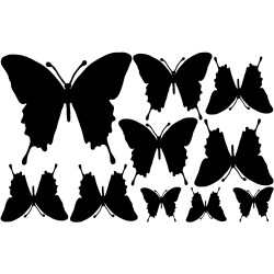 naklejki MOTYLE zestaw 10 szt, arkusz 45x28cm
