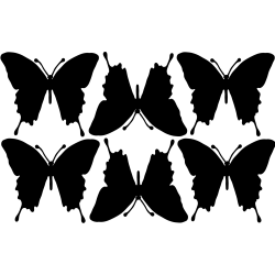 naklejki MOTYLE zestaw 6 szt, arkusz 45x28cm