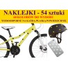 NAKLEJKI NA ROWER, KASK - CZASZKI - 54 szt 60 kolorów