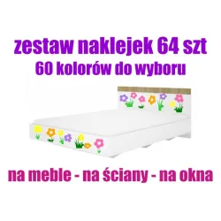 zestaw naklejek KWIATY i MOTYLE, 6 arkuszy 45x28cm