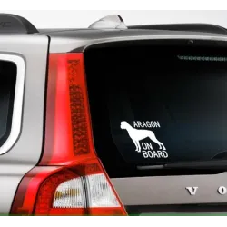 naklejka na samochód Z IMIENIEM PSA - różne RASY - 60 kolorów