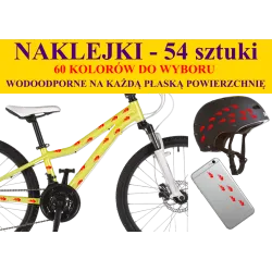 NAKLEJKI NA ROWER, KASK - PŁOMIENIE - 54 szt