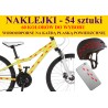 NAKLEJKI NA ROWER, KASK - PŁOMIENIE - 54 szt