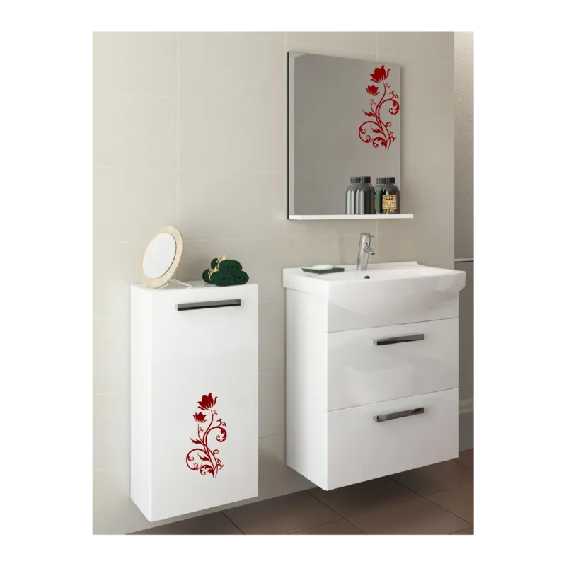 naklejka KWIAT ROŚLINA 3 sztuki 28x13 cm 