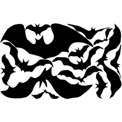 naklejki NIETOPERZE zestaw 14 sztuk Halloween