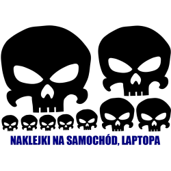 NAKLEJKI CZASZKI 9 szt rozmiar 4-23cm Halloween