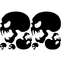 naklejki CZASZKI 7 szt rozmiar 5-23cm Halloween