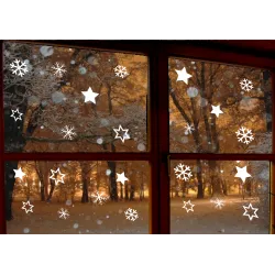 naklejki GWIAZDKI MIX zestaw 24 szt wzór 1