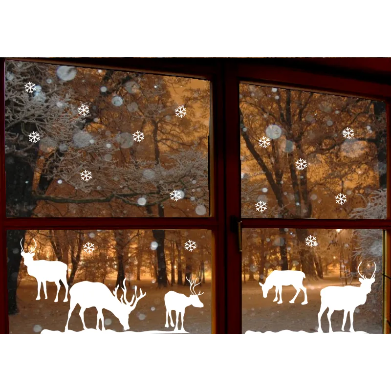 naklejki RENIFER GWIAZDKI zestaw 23 szt wzór 3