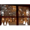 naklejki zimowe ŚNIEZYNKI DRZEWKO LAMPION 17 szt wzór 6