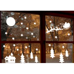 naklejki świąteczne Z MIKOŁAJEM Boże Narodzenie - 28 szt wzór 7