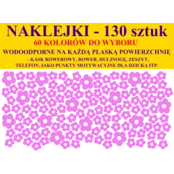 NAKLEJKI - KWIATUSZKI - 1,5cm i 2,5cm - zestaw 130 szt