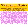 NAKLEJKI - KWIATUSZKI - 1,5cm i 2,5cm - zestaw 130 szt