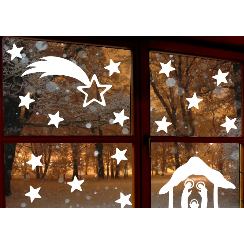 naklejki GWIAZDA BETLEJEMSKA i SZOPKA - wzór 9