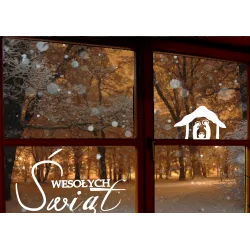 naklejki WESOŁYCH ŚWIĄT i SZOPKA - wzór 14