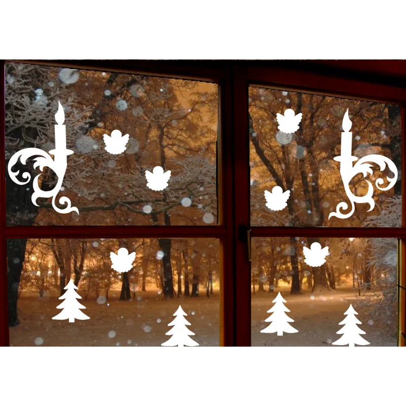 naklejki DEKORACJA ŚWIĄTECZNA na okno ścianę - wzór 17