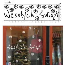naklejki WESOŁYCH ŚWIĄT 95x28cm - wzór 7