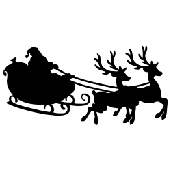 naklejka MIKOŁAJ NA SANIACH 23x46 cm