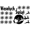 naklejki WESOŁYCH ŚWIĄT MIKOŁAJ ŚNIEG 