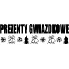 naklejki PREZENTY GWIAZDKOWE dzwoneczki, śnieżynki, choinki 95x28cm