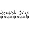 naklejki WESOŁYCH ŚWIĄT i ŚNIEG 95x28cm