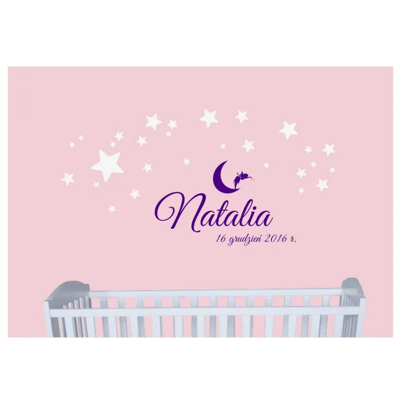 naklejki IMIĘ DATA WRÓŻKA GWIAZDKI 