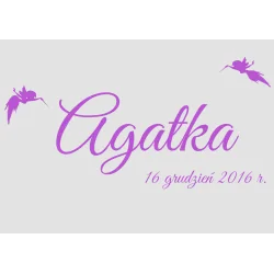 naklejki z IMIENIEM i DATĄ + WRÓŻKI