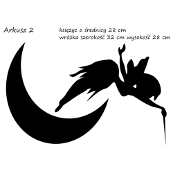 NAKLEJKI zestaw WRÓŻKA + KSIĘŻYC