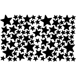 NAKLEJKI GWIAZDKI zestaw 92 szt. - 7, 5 i 3 cm