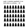 naklejki CHOINKI DRZEWKA 8 cm - 40 szt - wzory skandynawskie