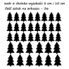 naklejki CHOINKI DRZEWKA 8 i 10 cm - 36 szt - wzory skandynawskie