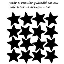 naklejki dekoracyjne GWIAZDKI 12 cm - zestaw 16 szt