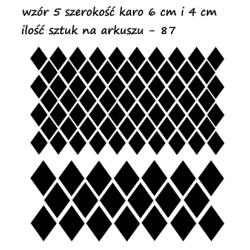 naklejki dekoracyjne KARO ROMBY 4 i 6 cm - 87 szt