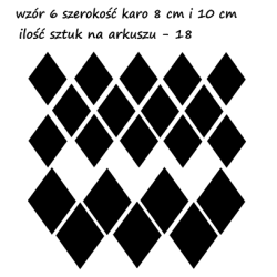 naklejki dekoracyjne KARO ROMBY 8 i 10 cm - 21 szt