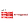 naklejki napis WYPRZEDAŻ wzór nr 1
