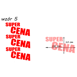 naklejki napis SUPER CENA wzór nr5