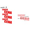 naklejki napis SUPER CENA wzór nr5