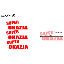 naklejki napis SUPER OKAZJA wzór nr6