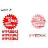 naklejki napis SUPER CENA, SUPER OKAZJA, WYPRZEDAŻ wzór nr8
