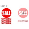 naklejki napis SALE, WYPRZEDAŻ wzór nr9
