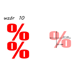 naklejki PROCENT % wzór nr 10