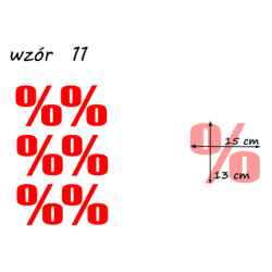 naklejki PROCENT % wzór nr 11
