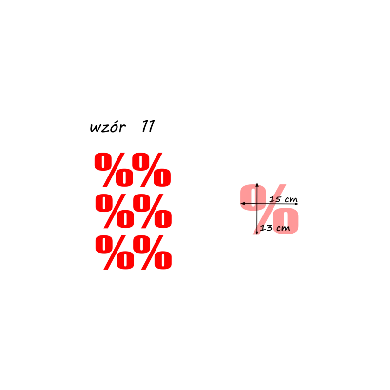 naklejki PROCENT % wzór nr 11
