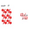 naklejki PROCENT % wzór nr 11