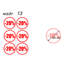 naklejki PROCENT -20% wzór nr 13