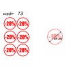 naklejki PROCENT -20% wzór nr 13